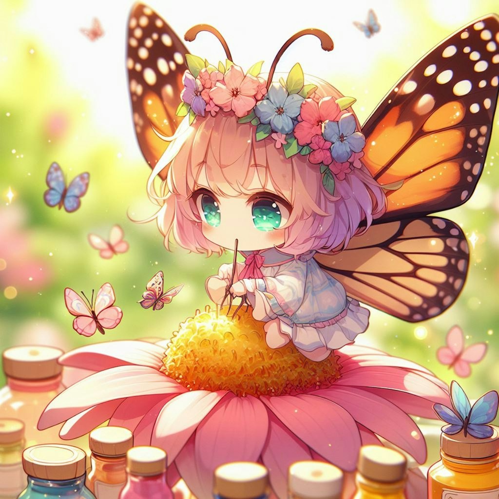 蝶の一生・花の蜜を吸う