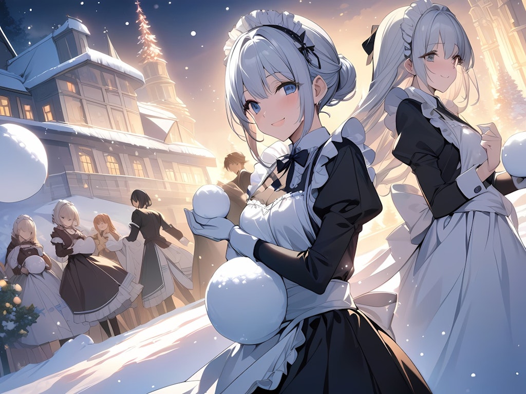 我が家のメイドさん/Snowball fighting！side:Black team