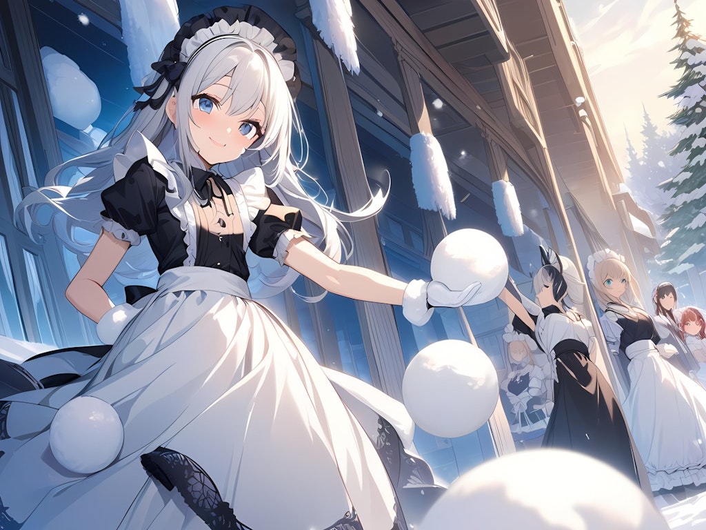 我が家のメイドさん/Snowball fighting！side:Black team