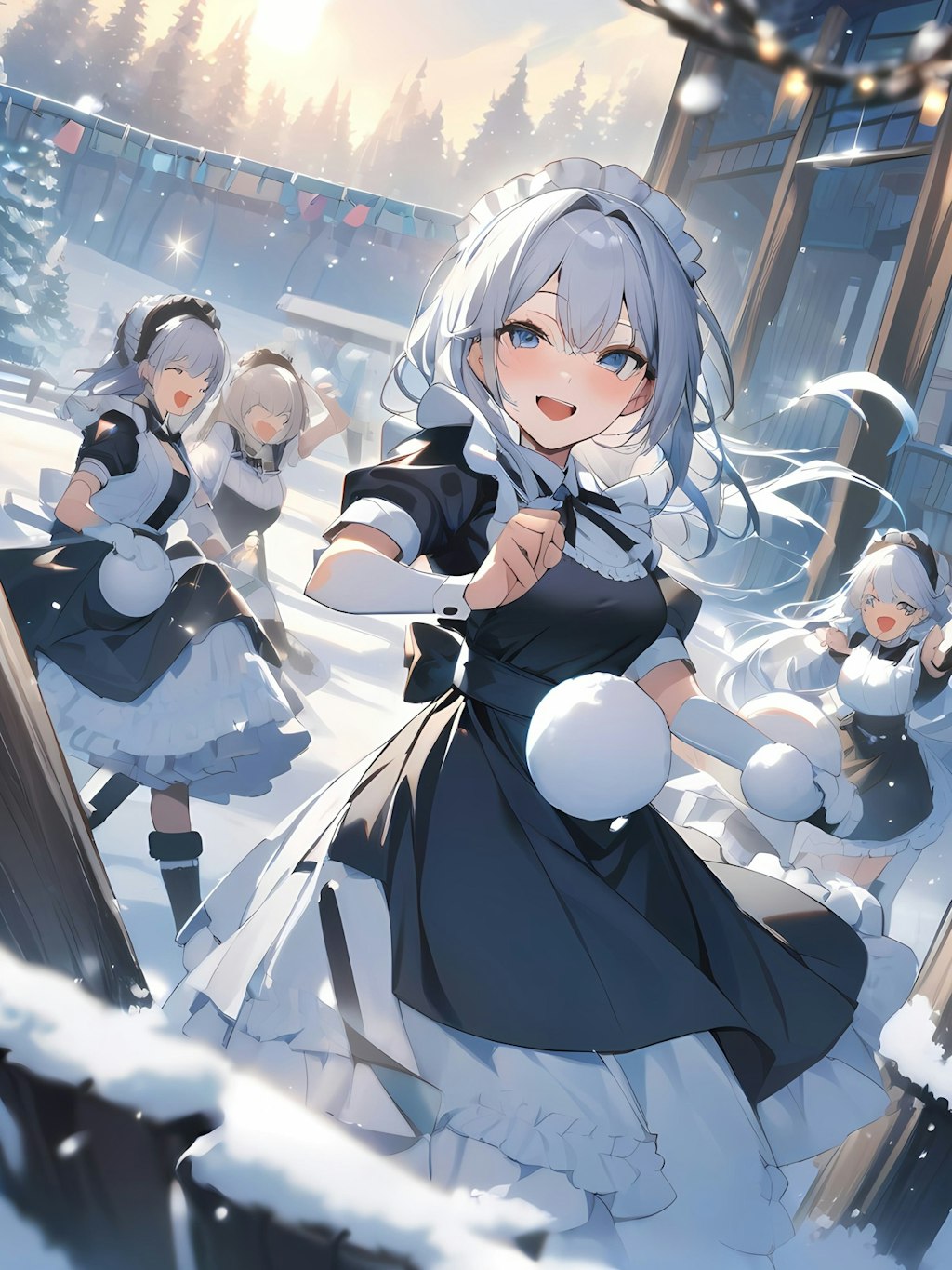 我が家のメイドさん/Snowball fighting！side:Black team