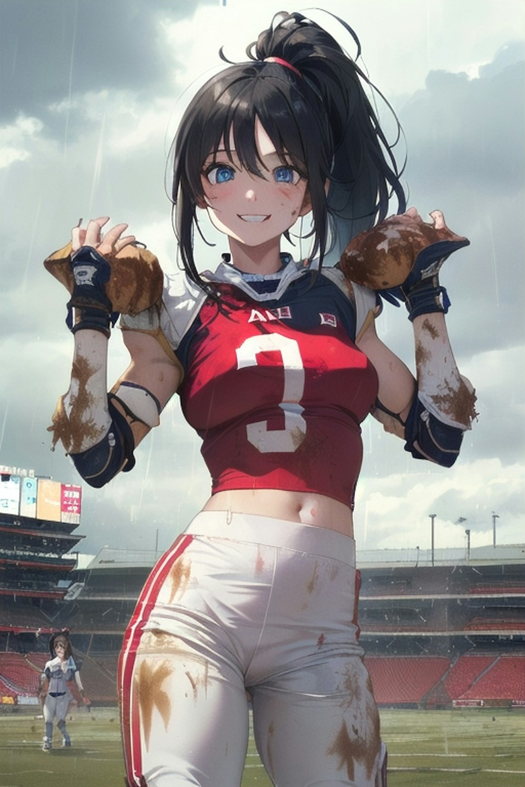 🏈泥まみれの女子アメフト 70