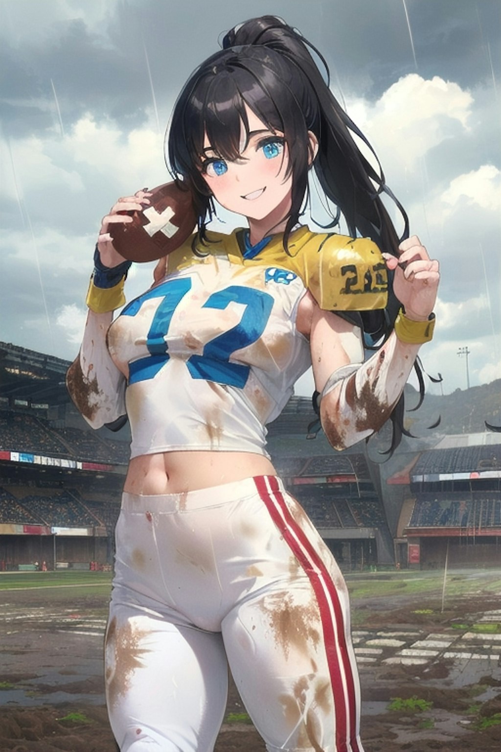 🏈泥まみれの女子アメフト 70