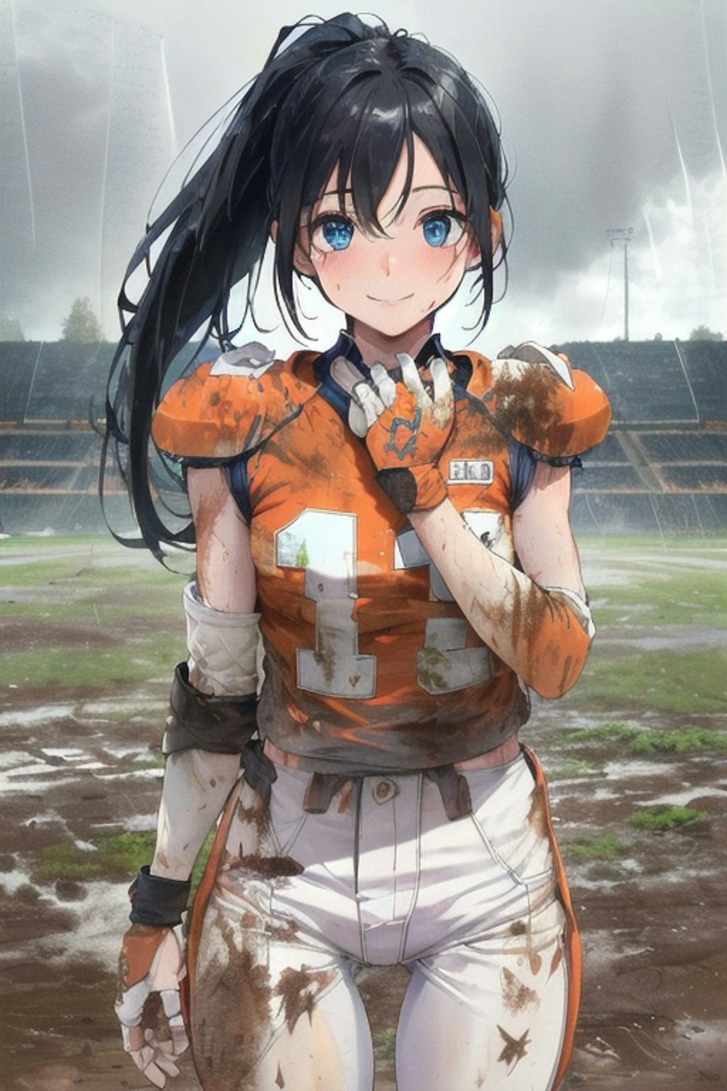 🏈泥まみれの女子アメフト 70