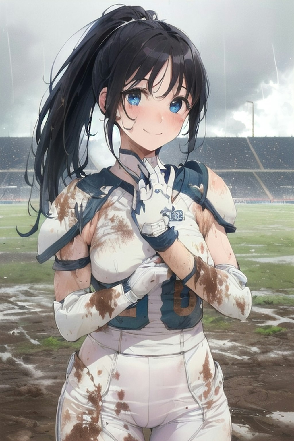 🏈泥まみれの女子アメフト 70