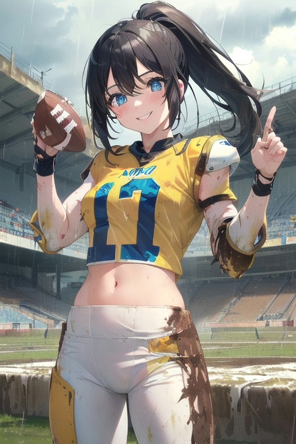 🏈泥まみれの女子アメフト 70