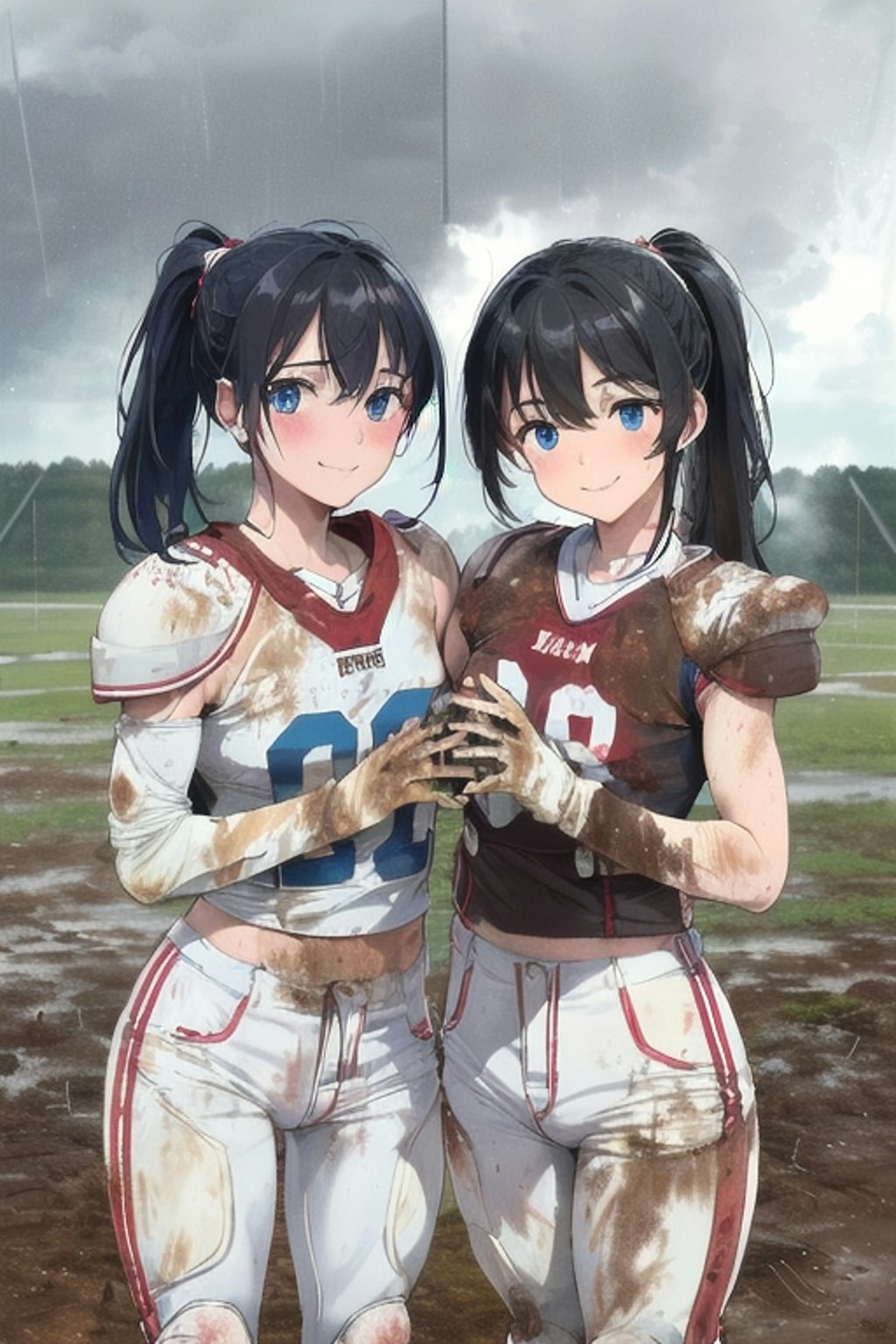 🏈泥まみれの女子アメフト 70