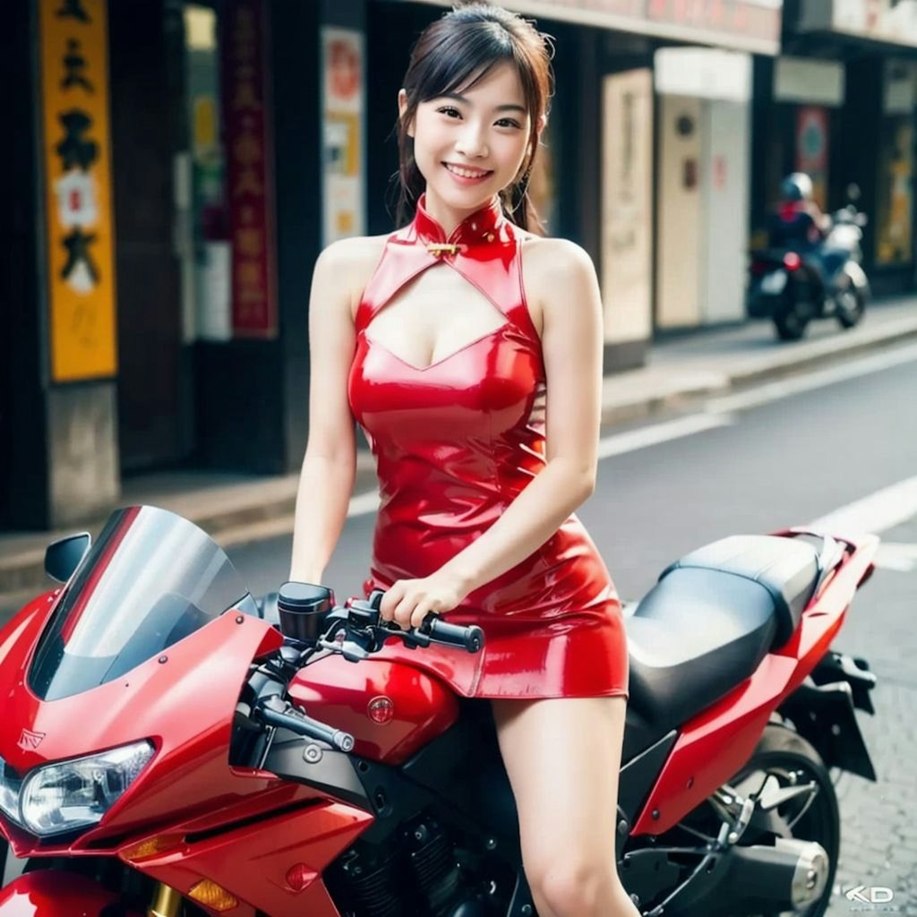 着物美女ライダーあらわる！？