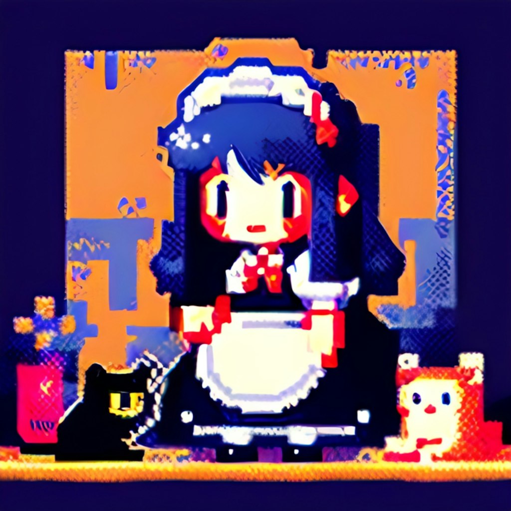 (20word)ドット絵メイドさん(9語)