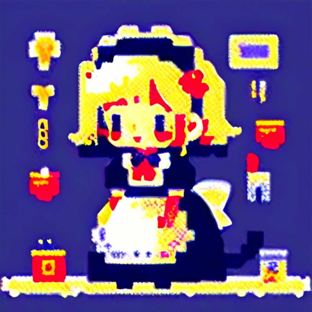 (20word)ドット絵メイドさん(9語)