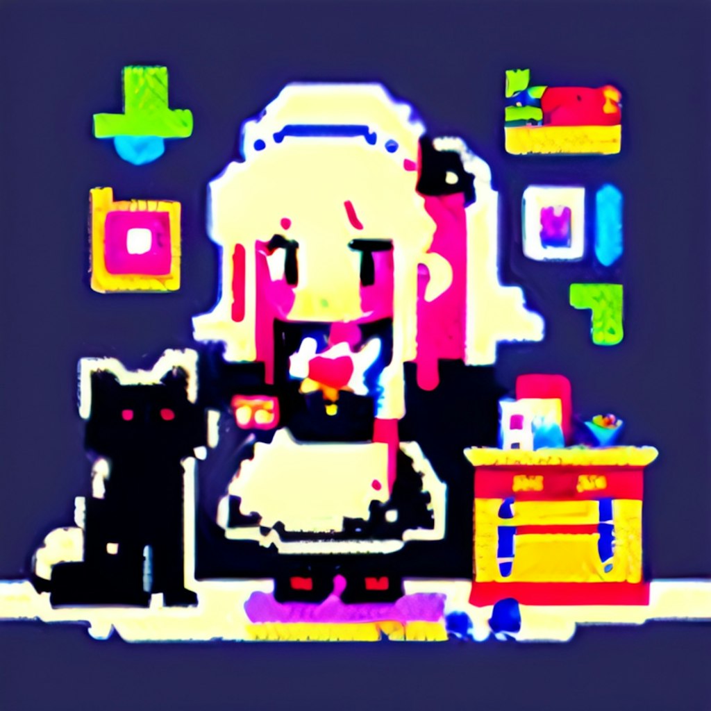 (20word)ドット絵メイドさん(9語)