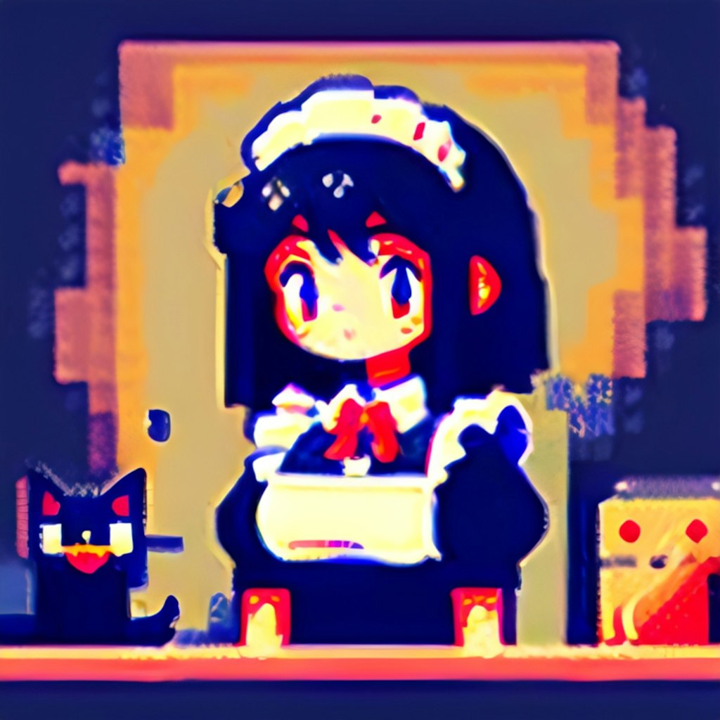 (20word)ドット絵メイドさん(9語)