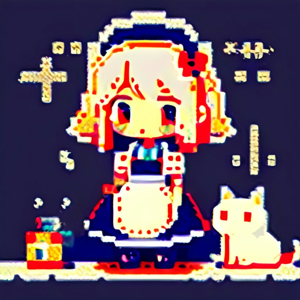 (20word)ドット絵メイドさん(9語)