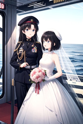 とある軍艦の艦上結婚式