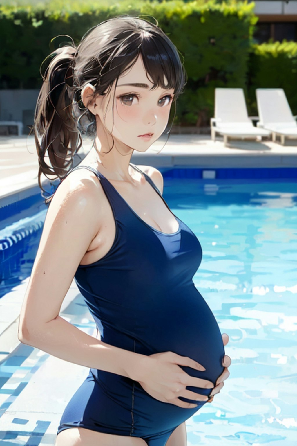 水着妊娠少女４