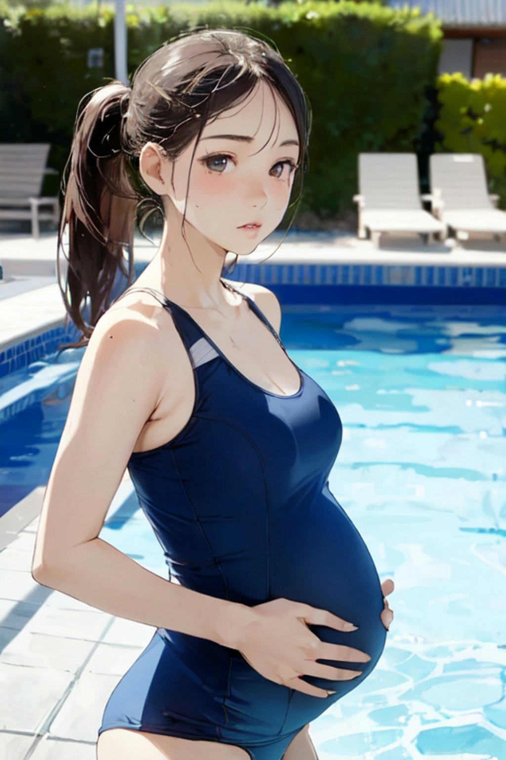 水着妊娠少女４