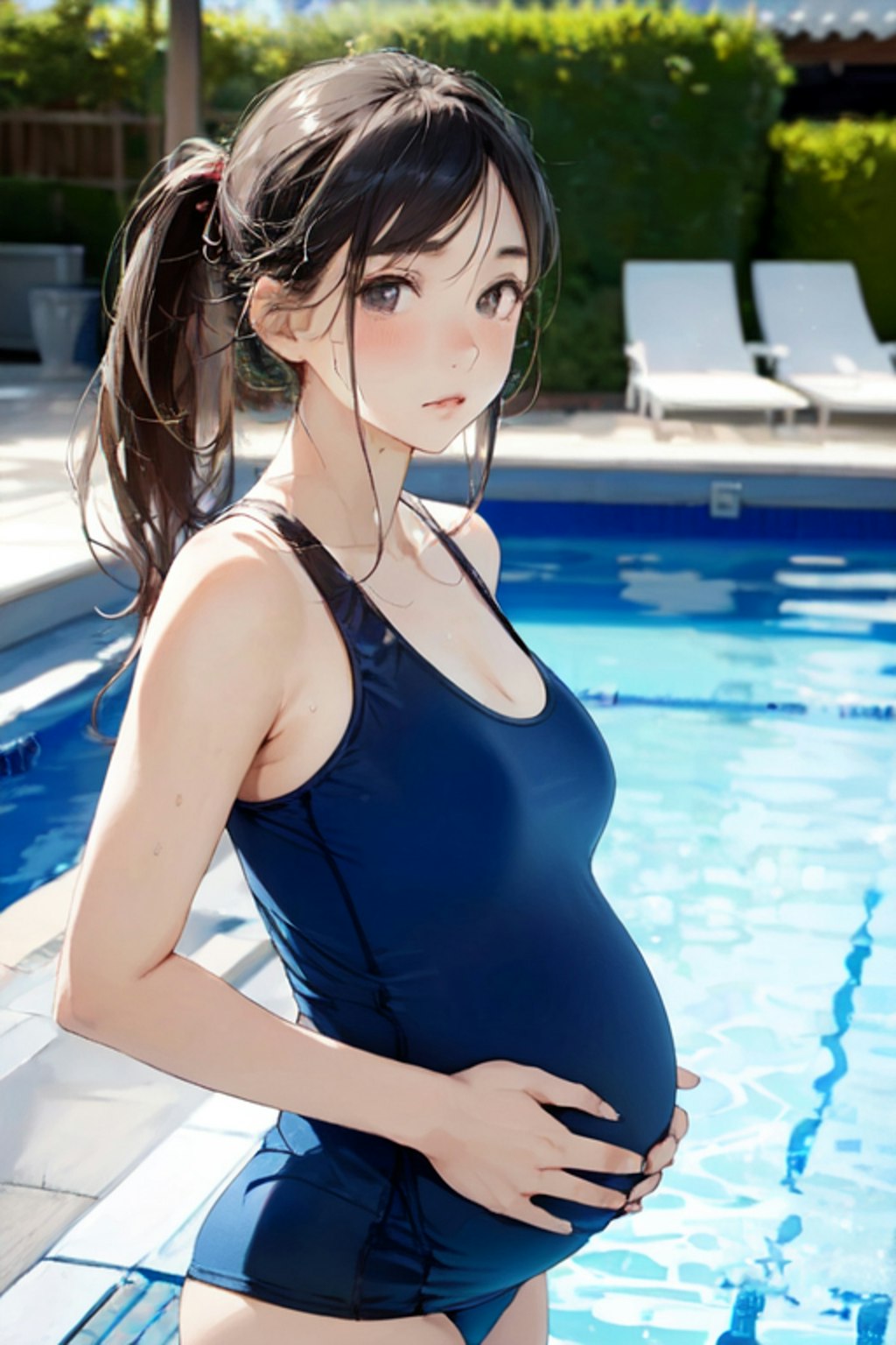 水着妊娠少女４