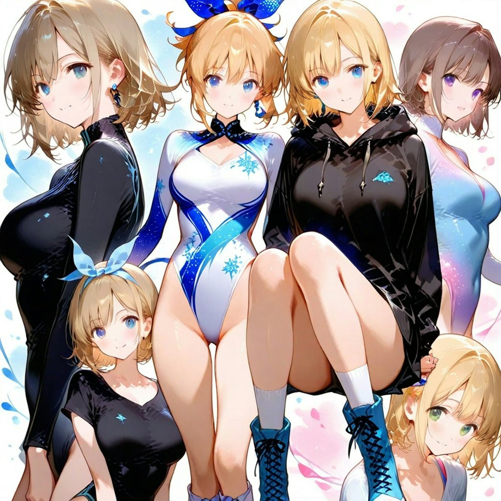 金髪ショート新体操美少女