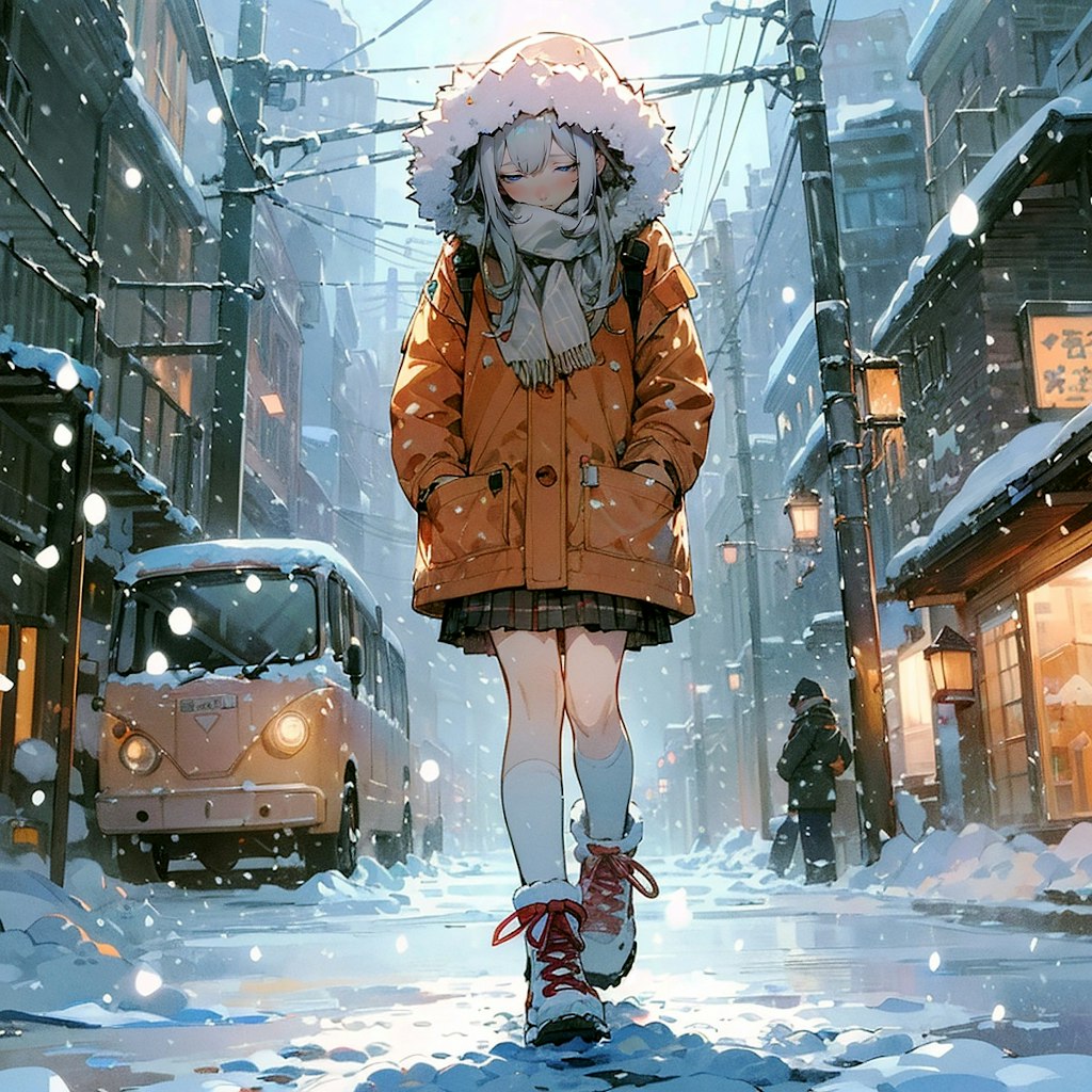 雪と少女②