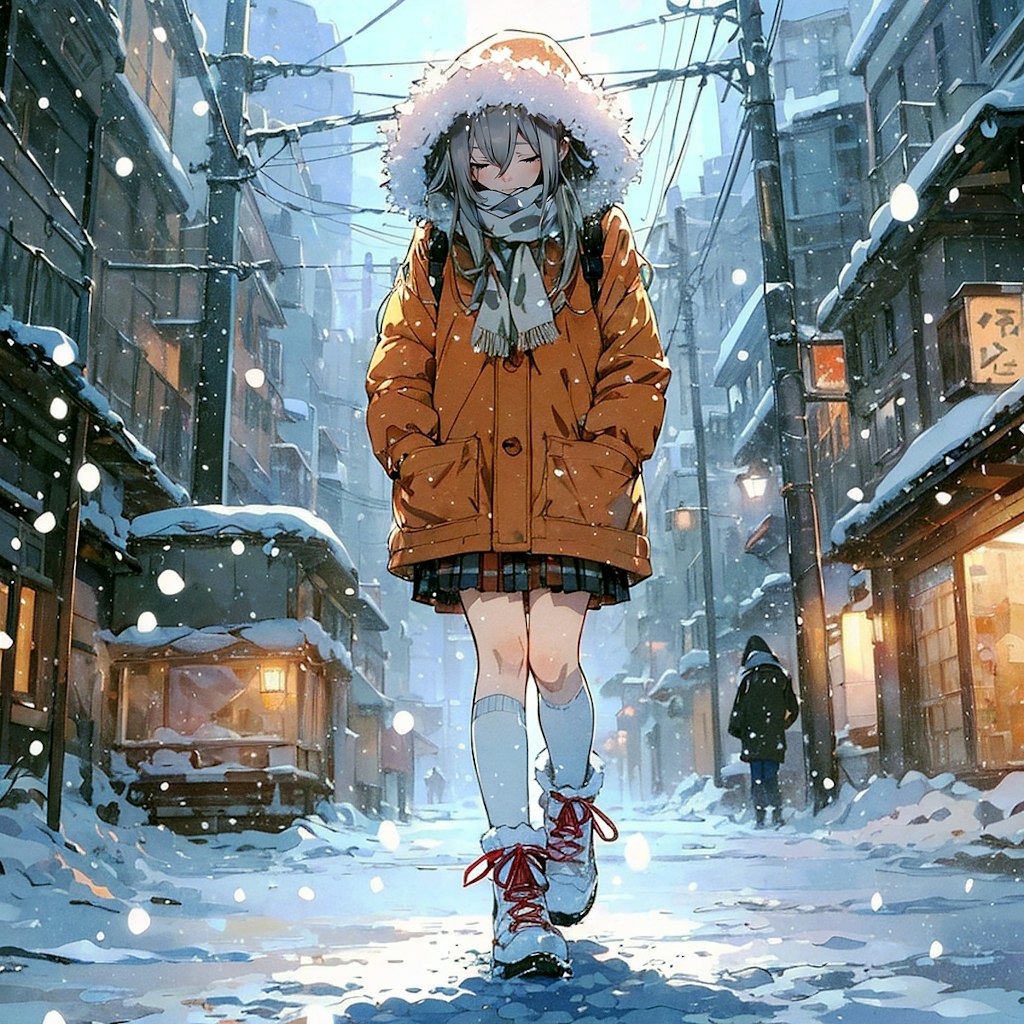 雪と少女②