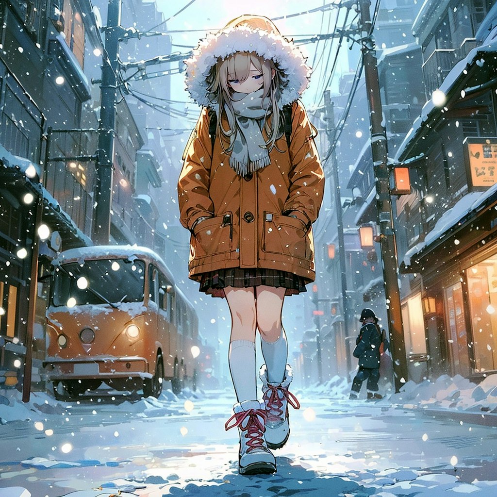 雪と少女②