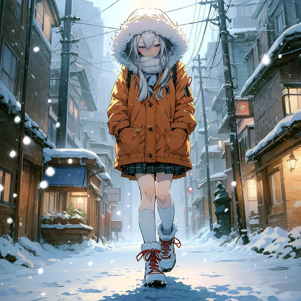 雪と少女②