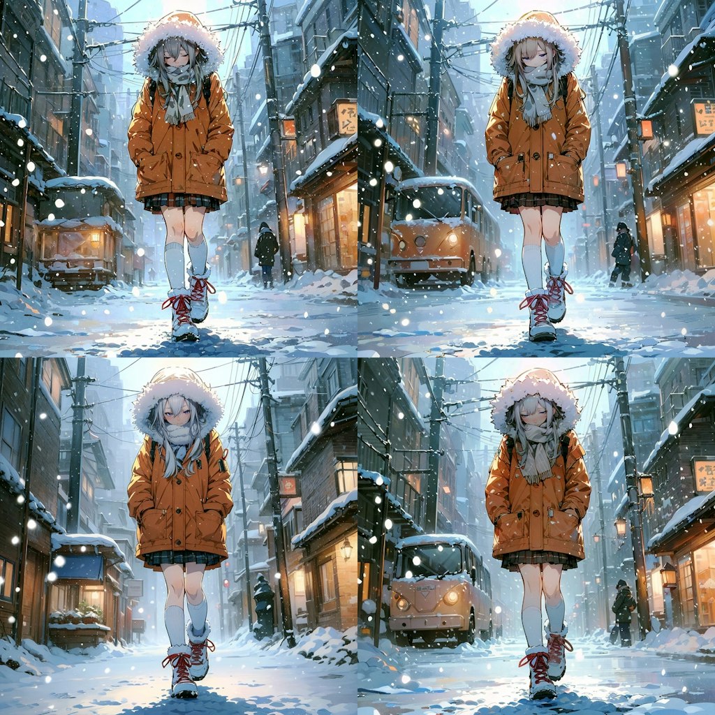 雪と少女②