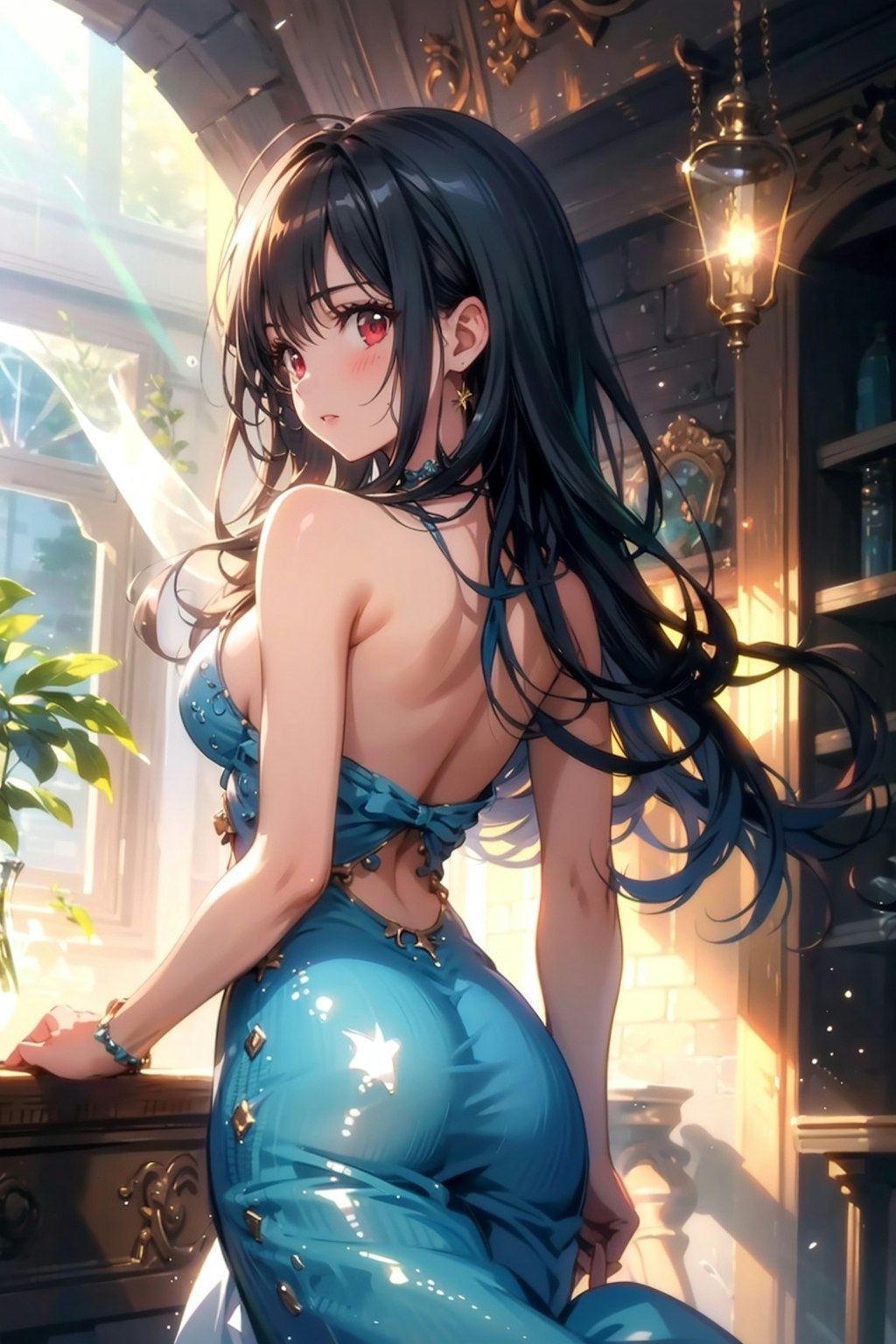 見返り美少女　ー 画像再生成 ー