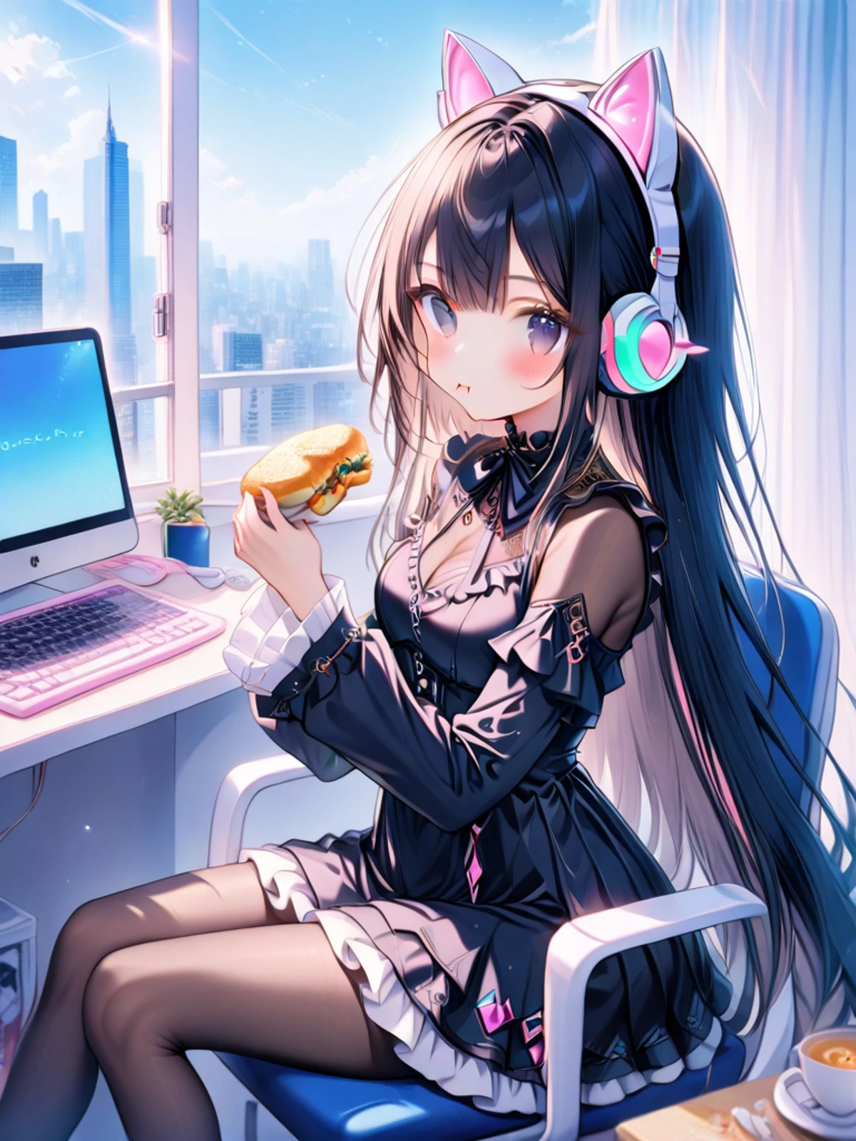 headphone-girl-cat-ears-chichi-pui-ai
