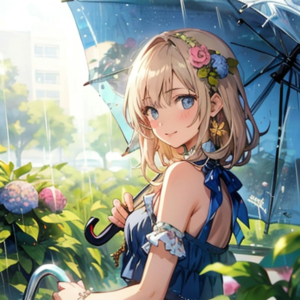 雨と少女