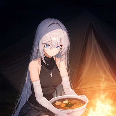 キャンプ飯、スープを作るよ
