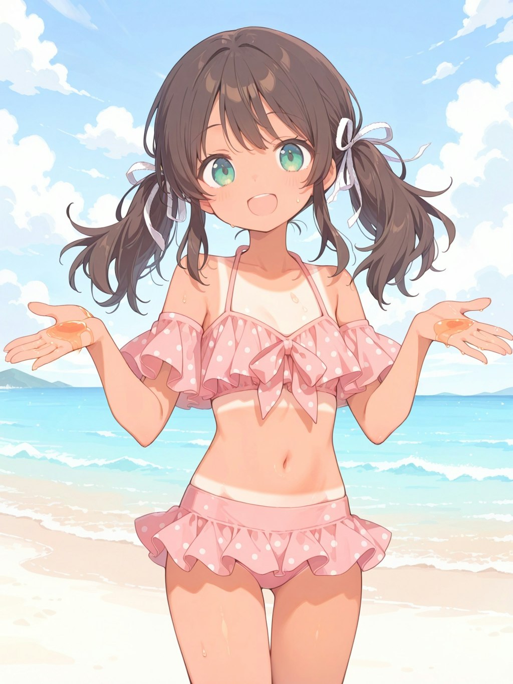 サンオイル塗ってあげる