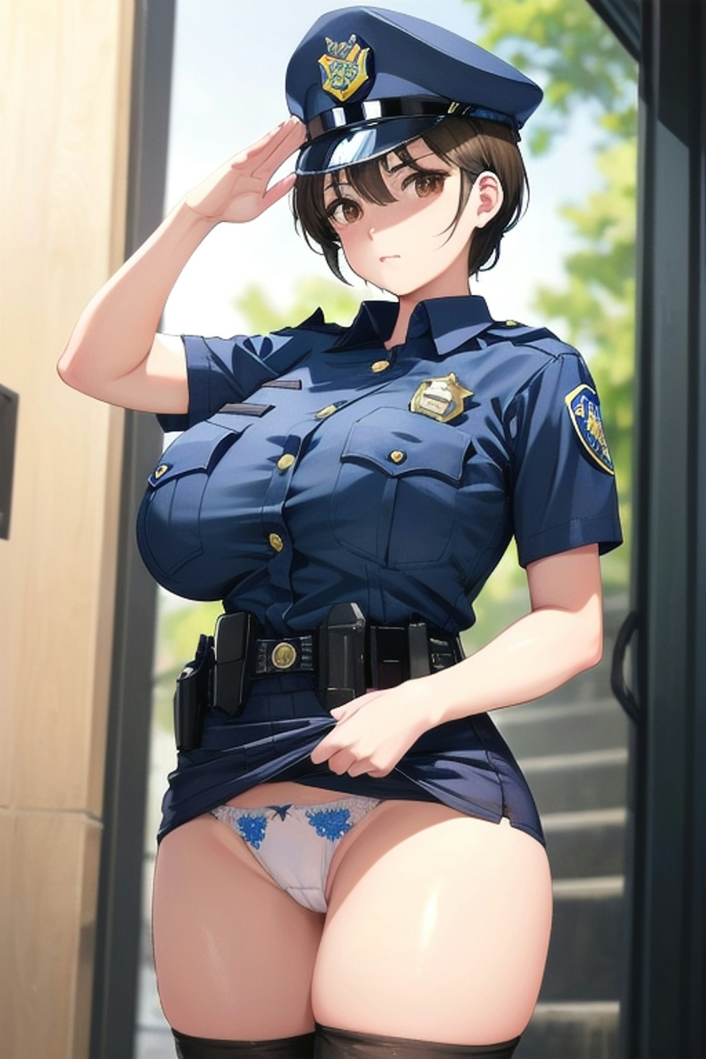 １０日の女性警察官