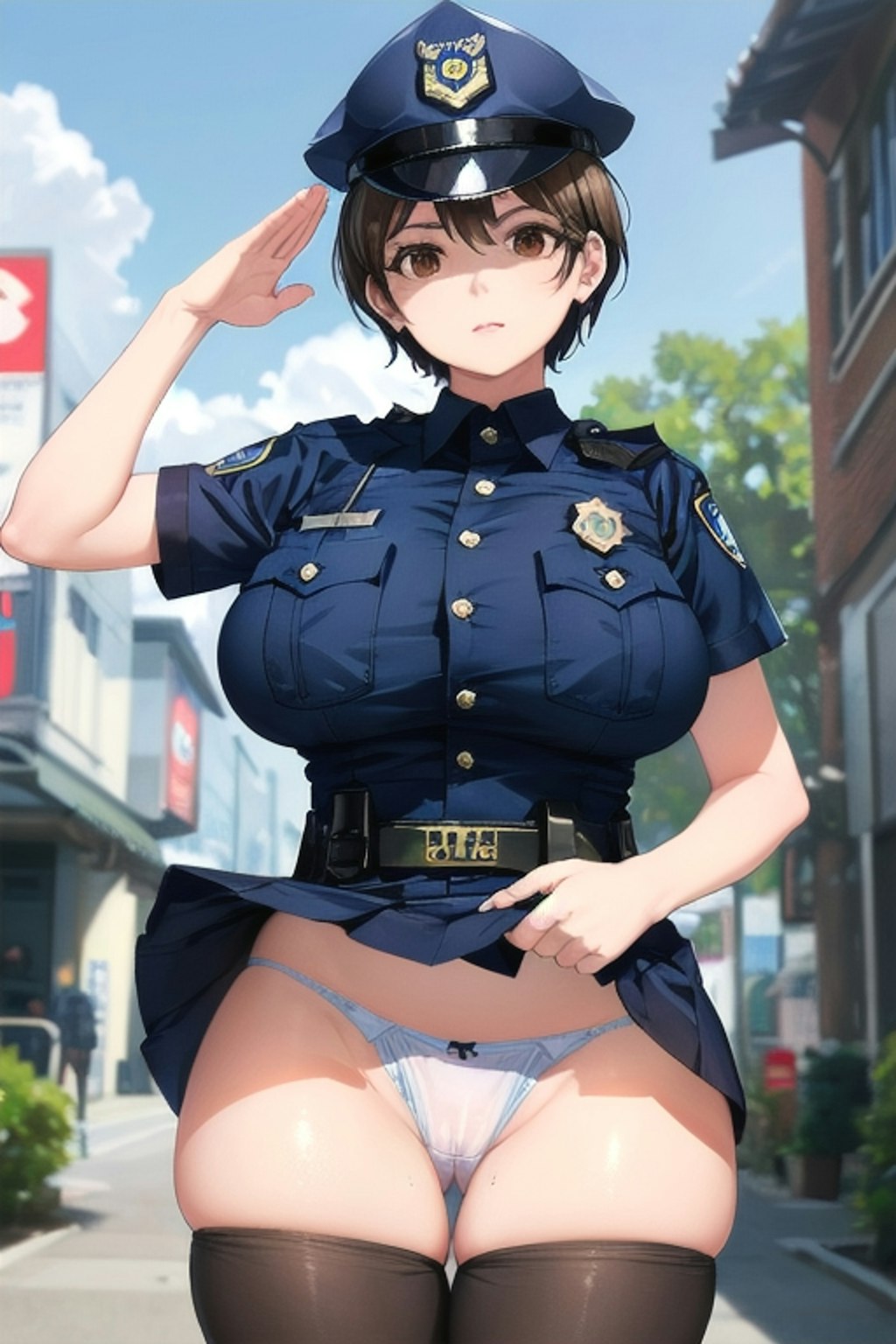 １０日の女性警察官