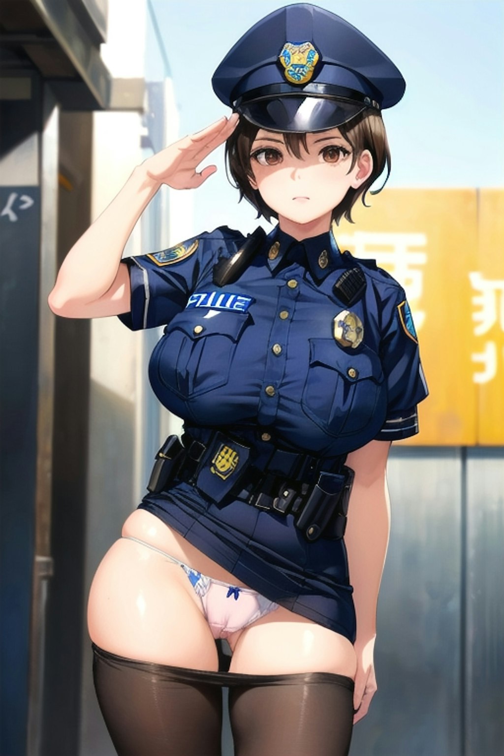 １０日の女性警察官