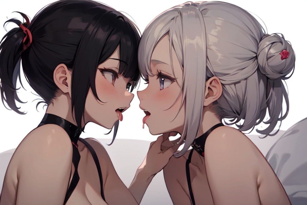 百合　キス