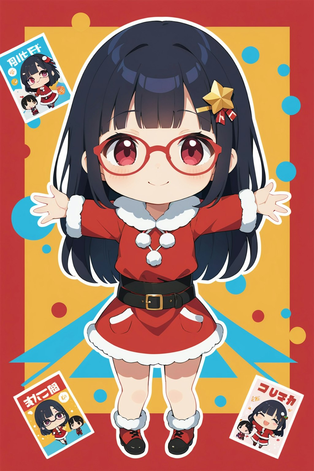 ポスターなメガネちゃん👓🎅✨