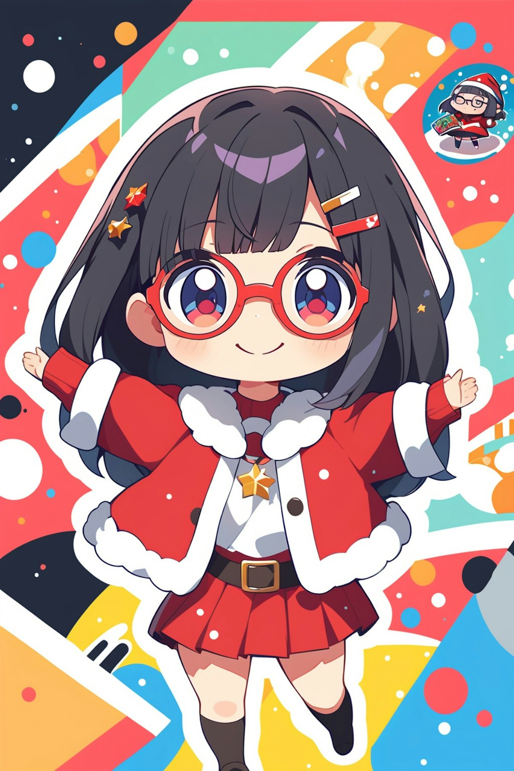 ポスターなメガネちゃん👓🎅✨