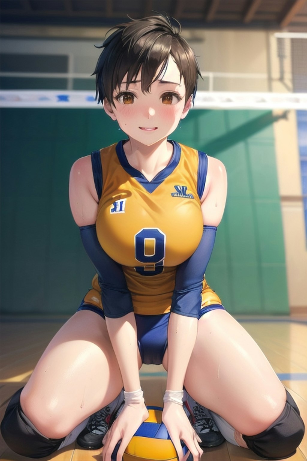 １４日の女子バレーボール