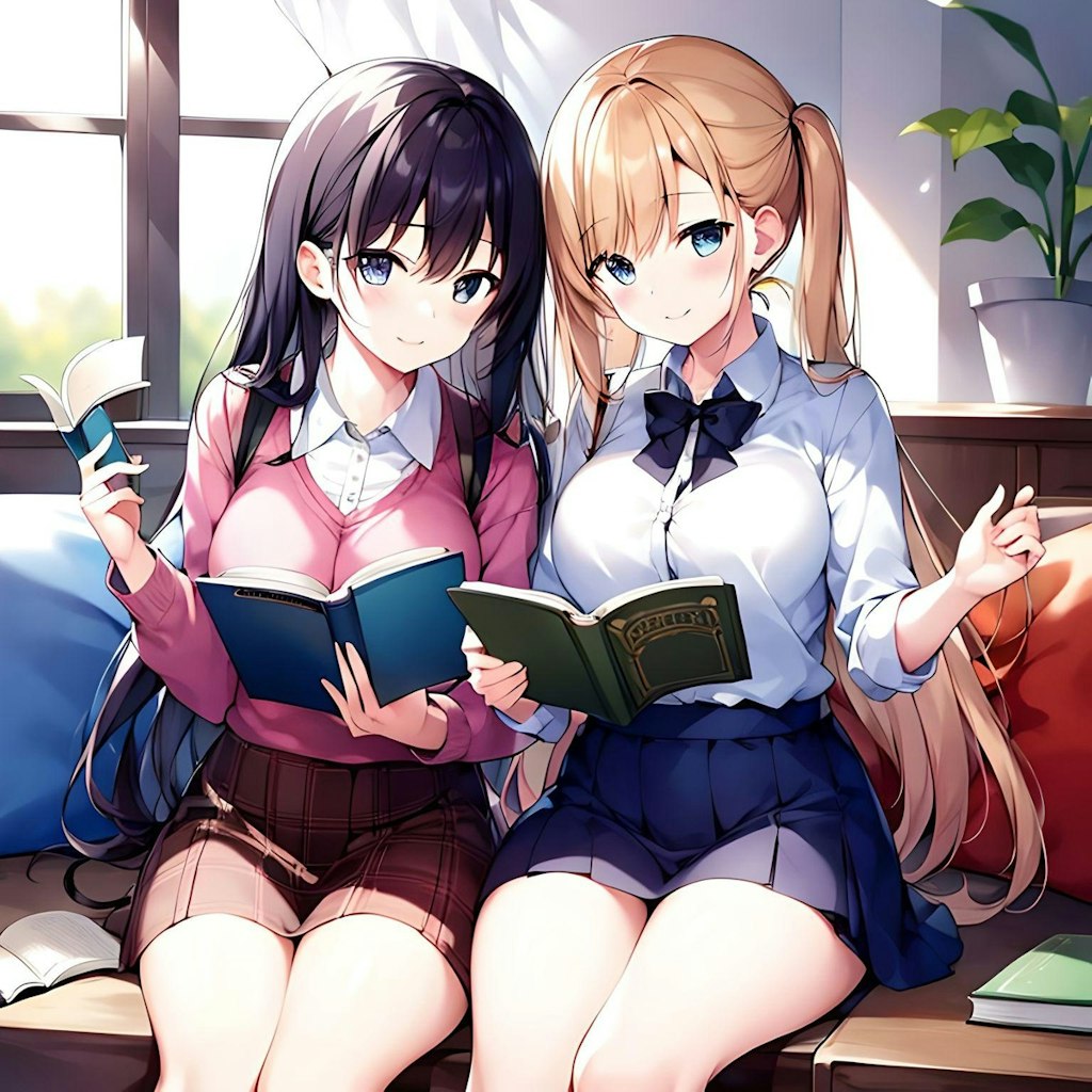 本を読む少女達