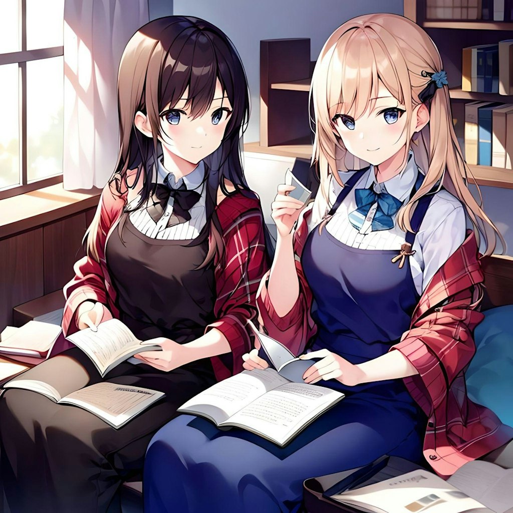 本を読む少女達