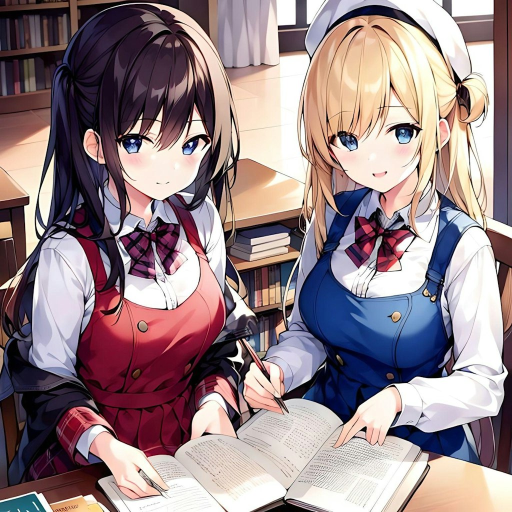 本を読む少女達