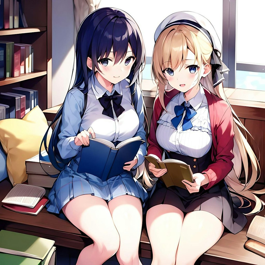 本を読む少女達