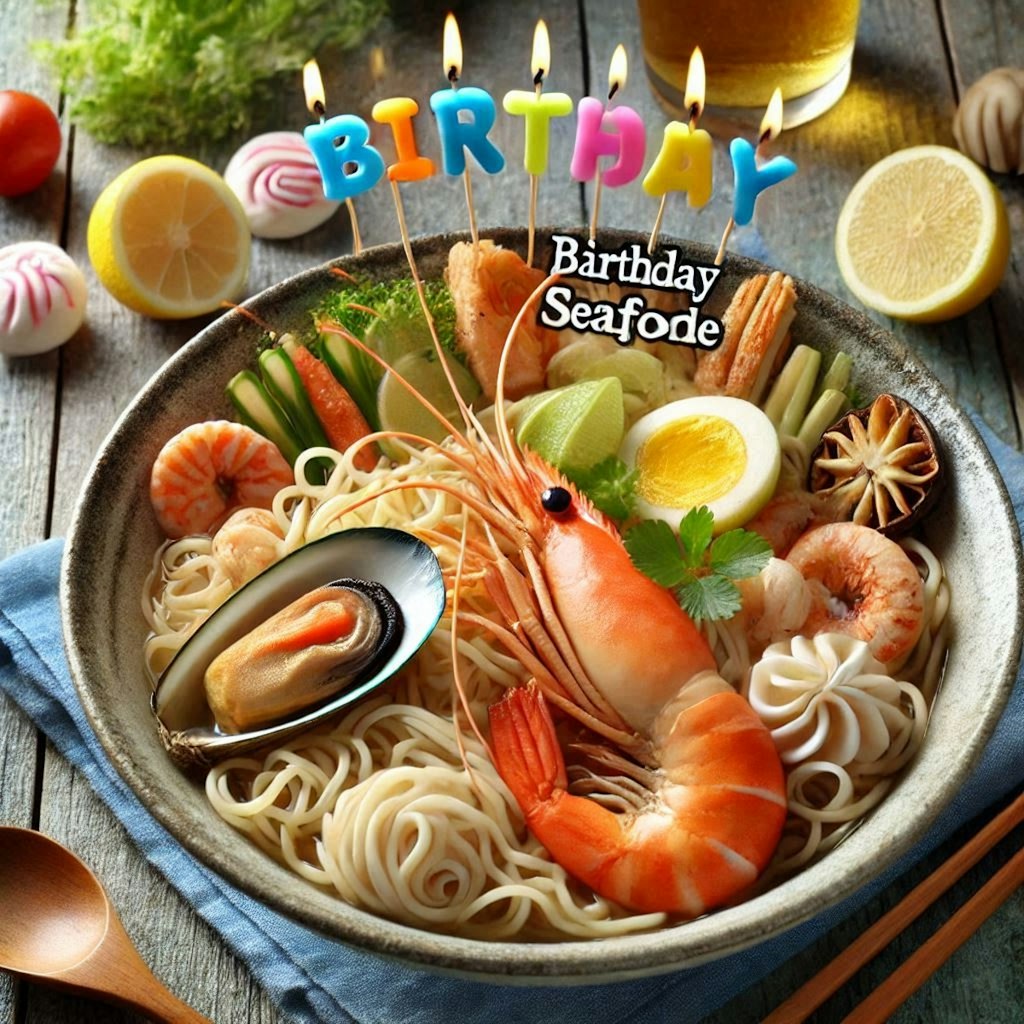 バースデーseafood noodle