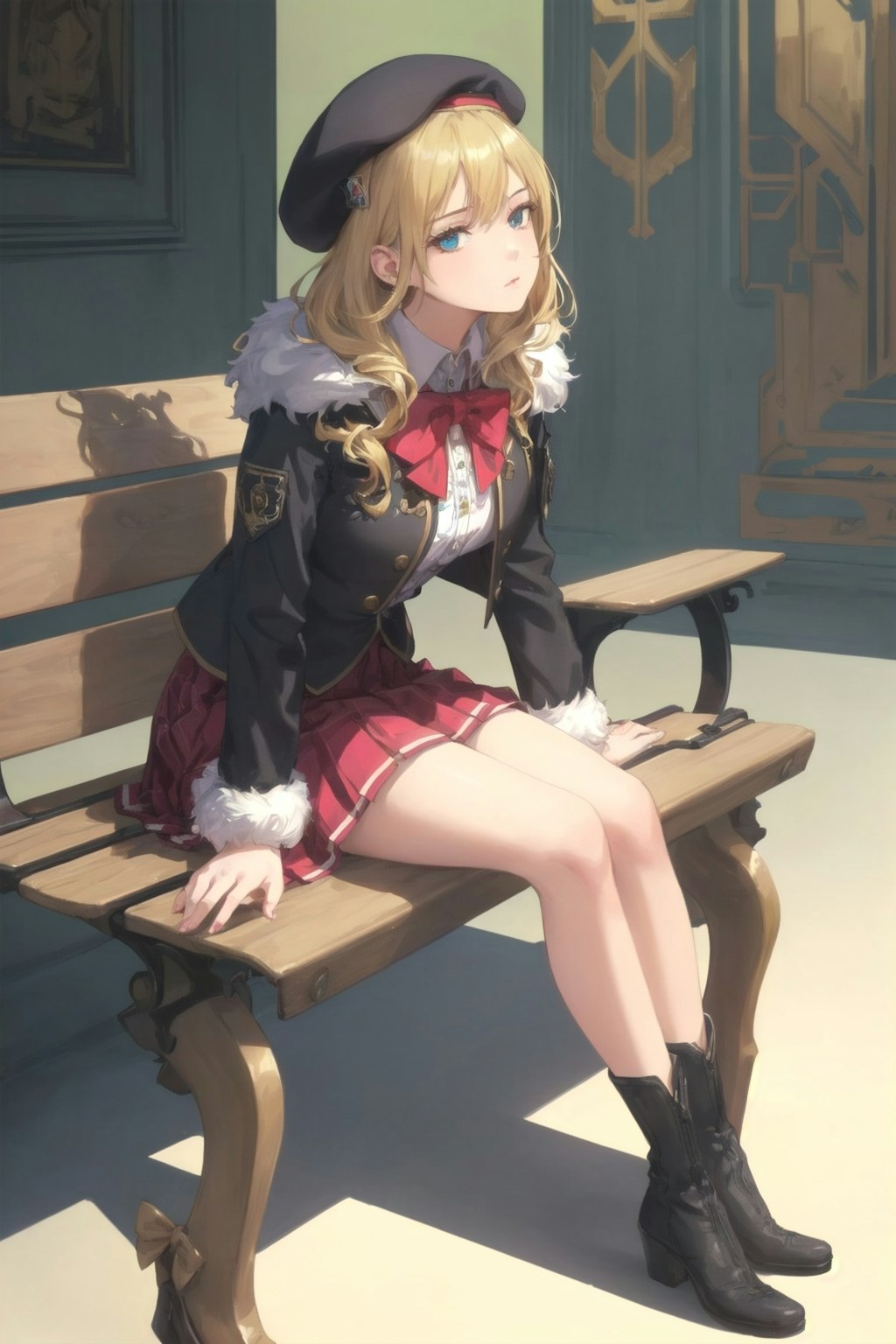 ベレー帽の少女