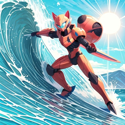 surfing robo | の人気AIイラスト・グラビア