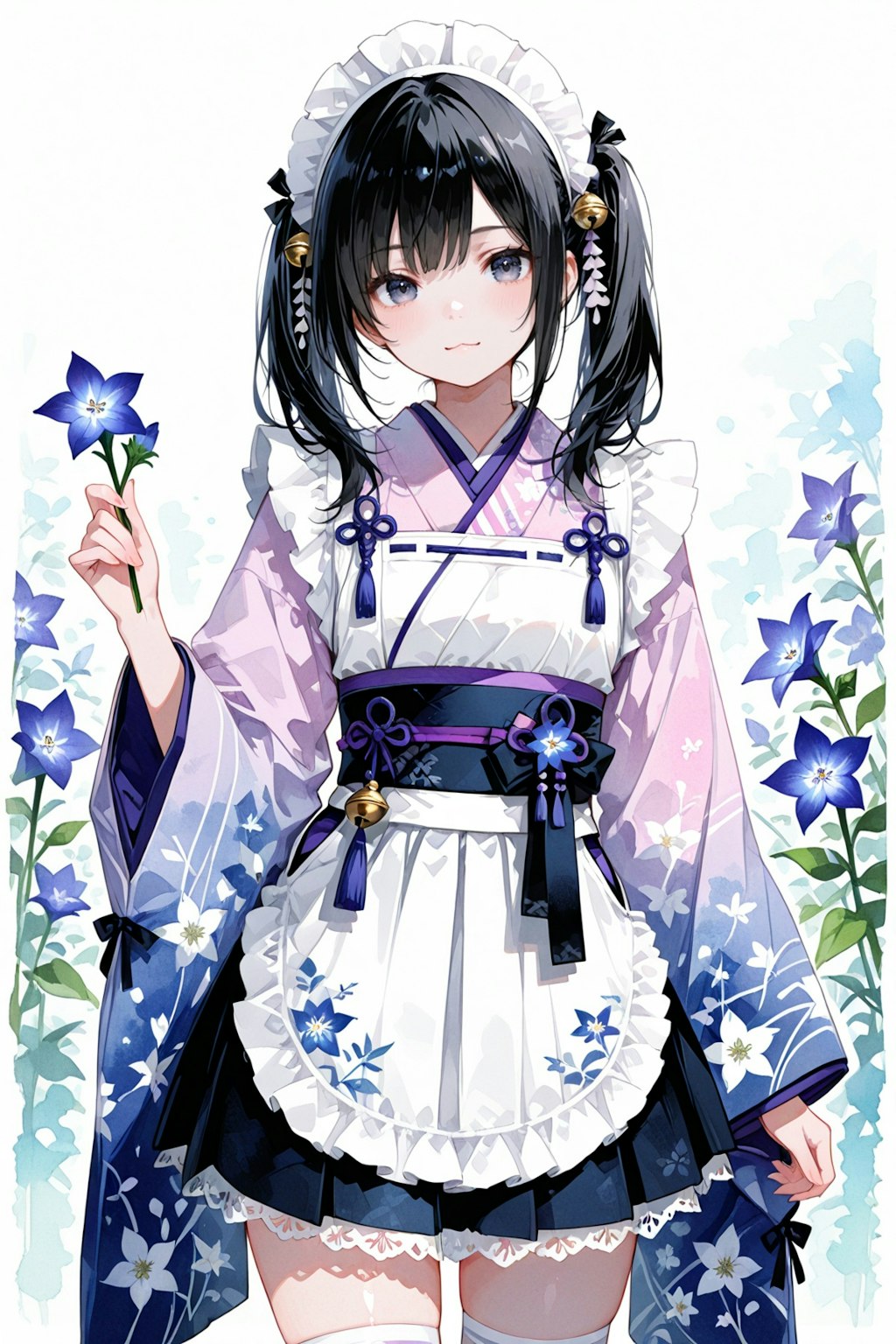 ツインテ和メイドさん