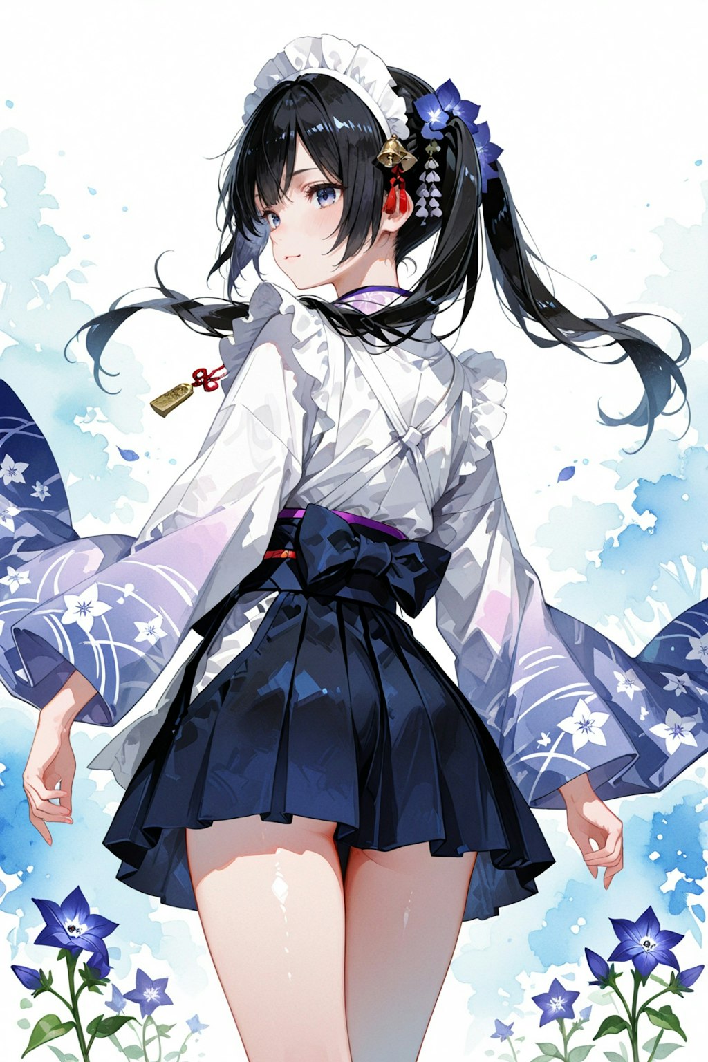 ツインテ和メイドさん