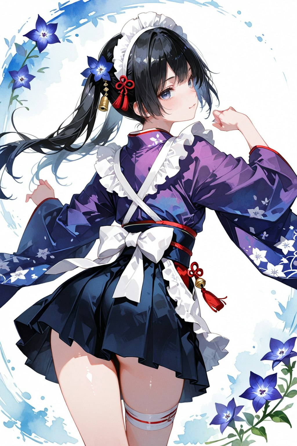ツインテ和メイドさん