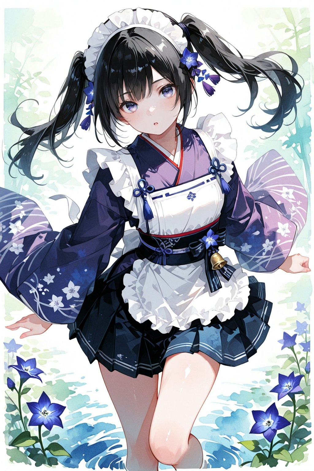 ツインテ和メイドさん
