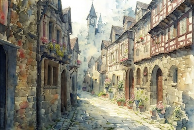中世の街並み